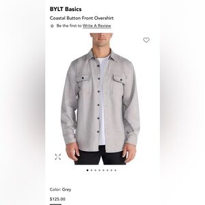 BYLT Basics Light Gray Button-Up Shirt